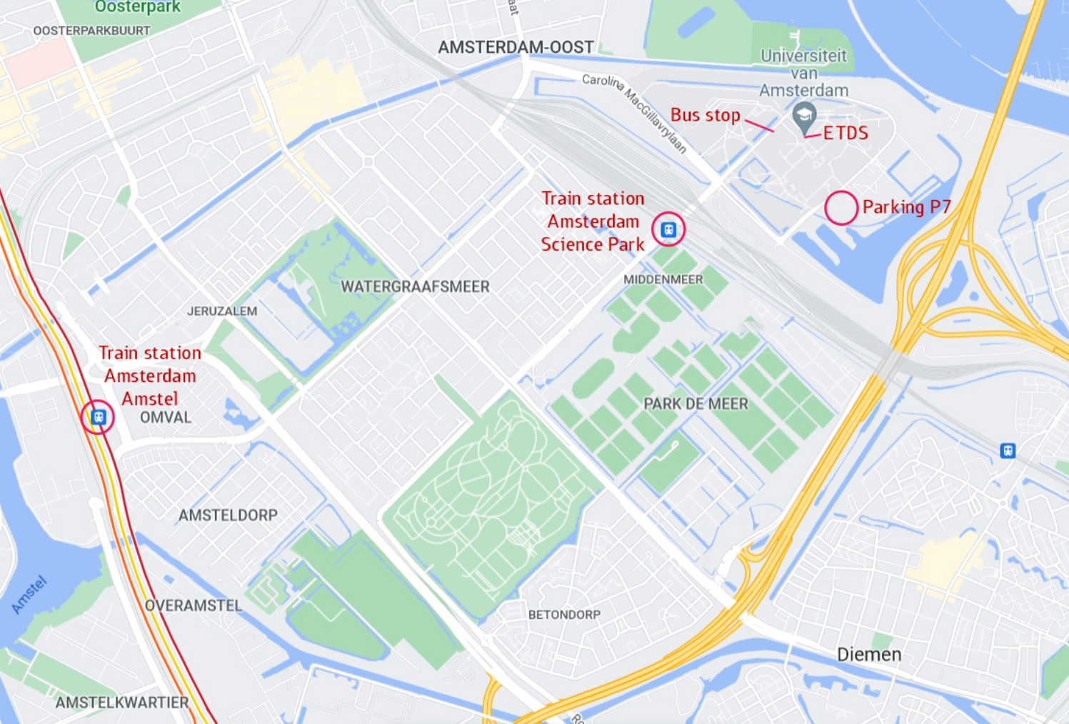 map of amsterdam